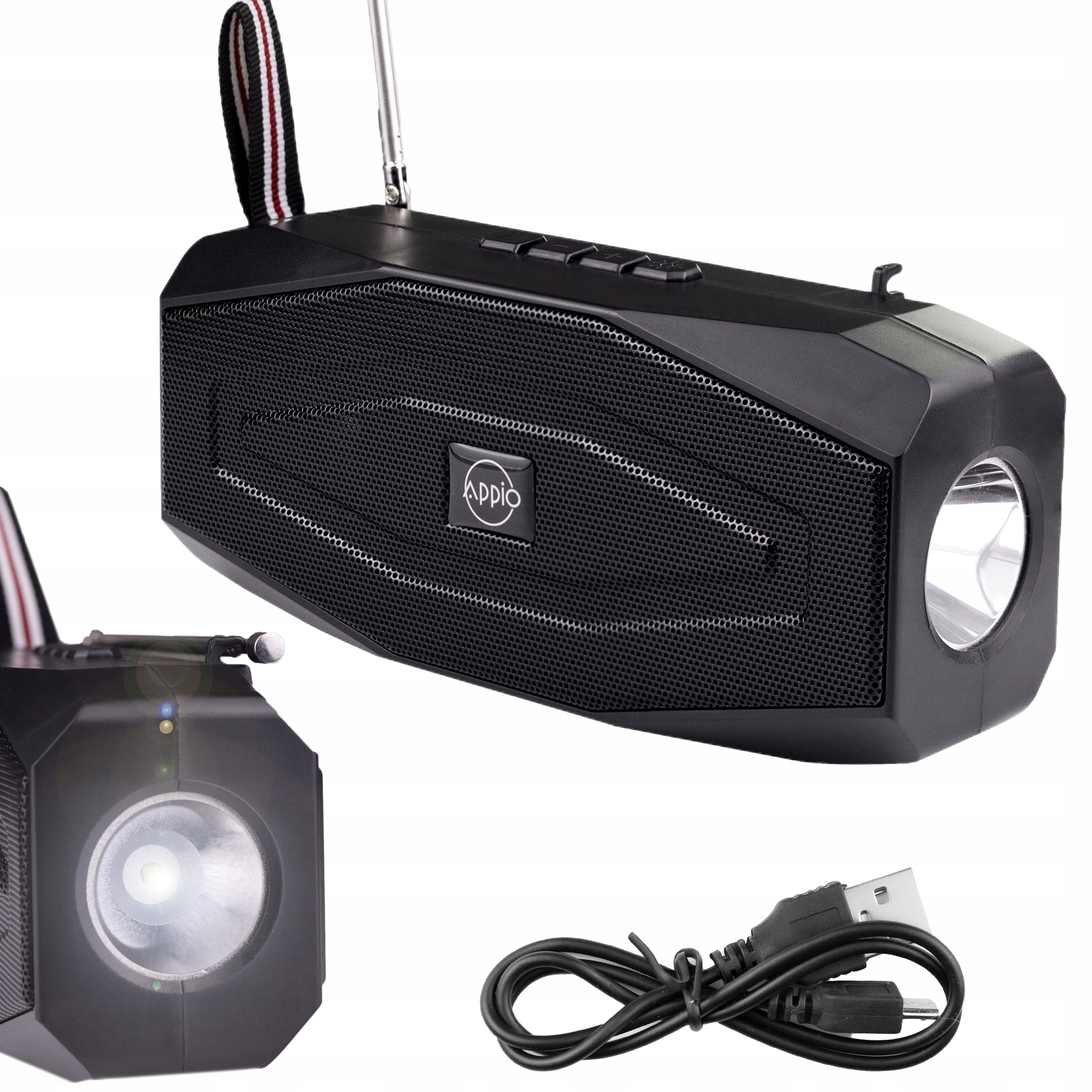 

Głośnik Bezprzewodowy Bluetooth Latarka Led Sd Aux