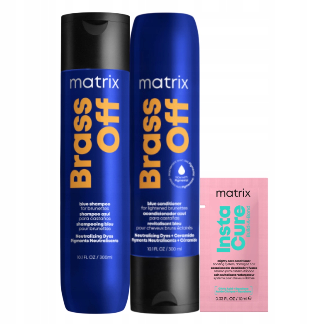 Matrix Zestaw Brass Off: szampon do włosów, odżywka, 300ml