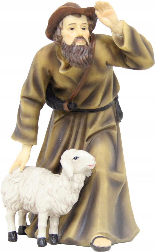 Figurka „Klečící ovčák s ovcí“ – 16,5 cm výška/pro figurky o výšce 19,0 cm