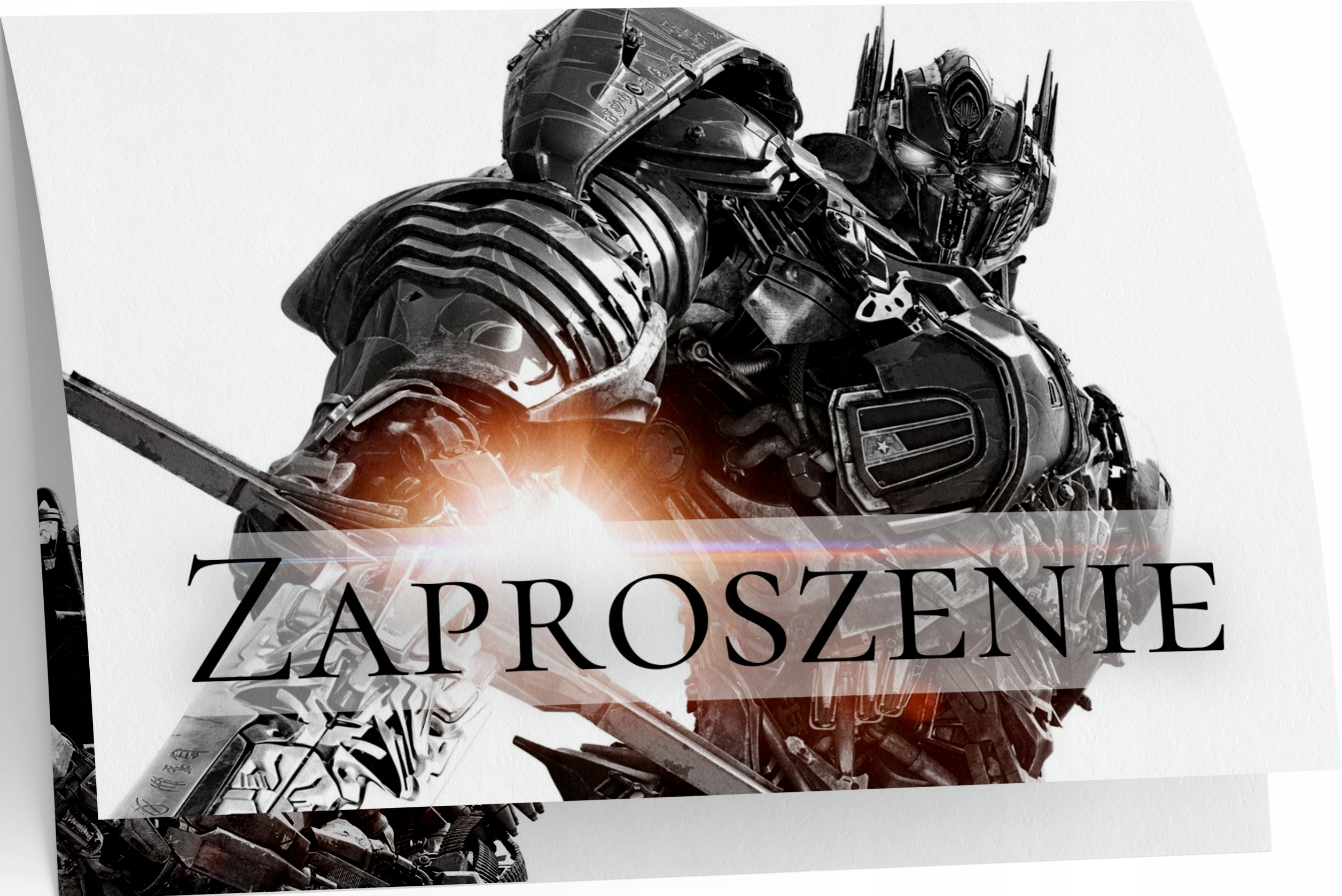 ZAPROSZENIE TRANSFORMERS ZAPROSZANIA AUTA FILMY 20x15 cm