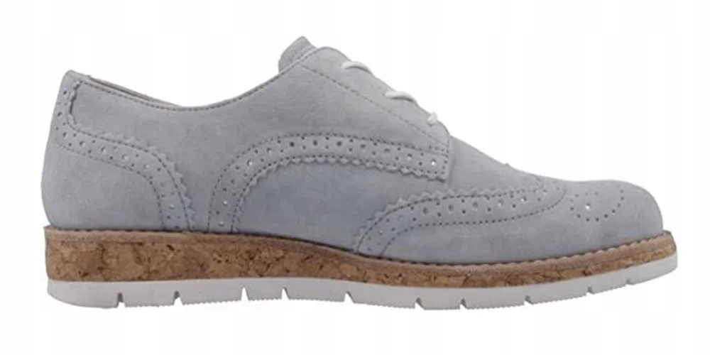 Gabor Dámské polobotky wingtip brogue velikost 37 šedá přírodní kůže