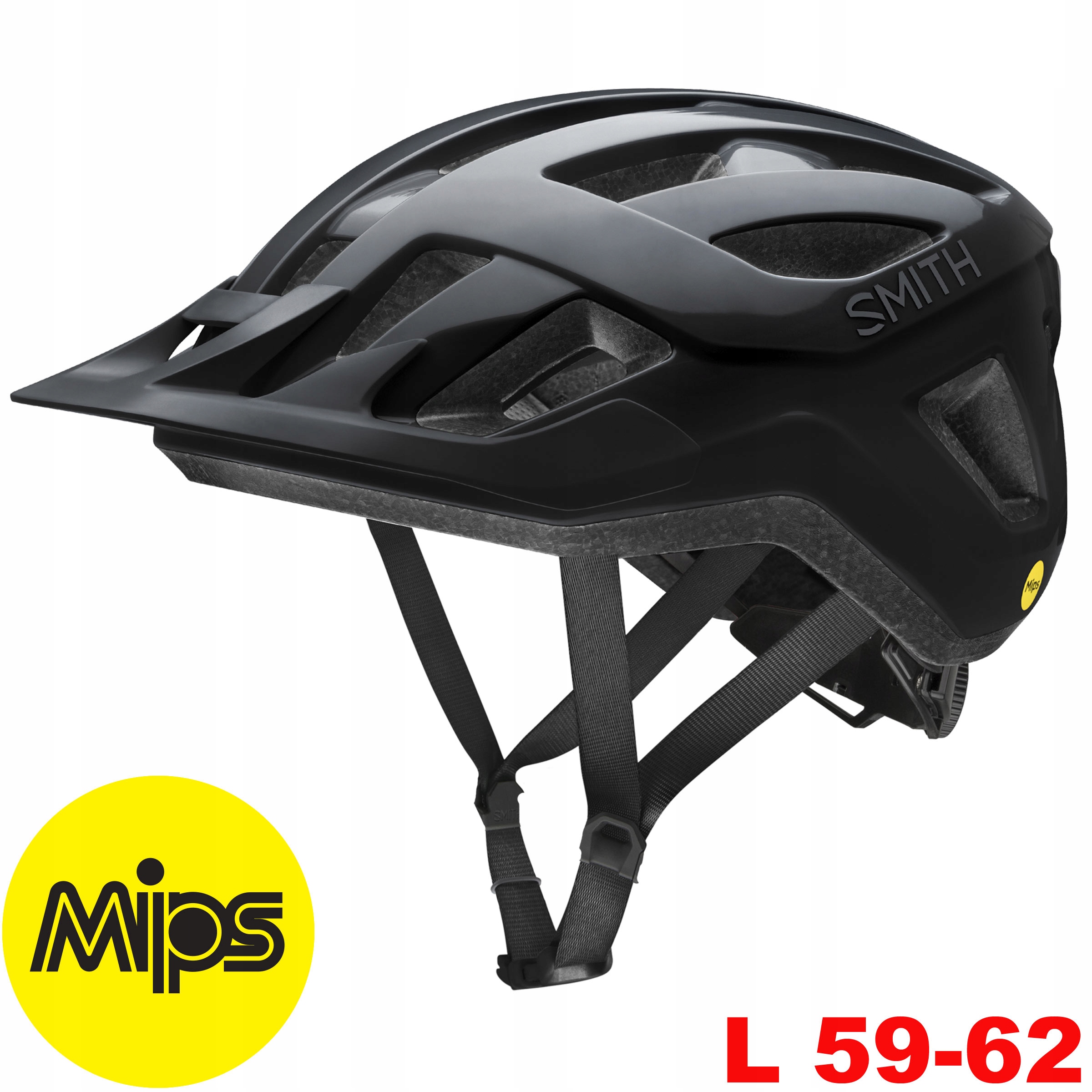 Smith Kask na rower rowerowy Mtb Convoy Mips z daszkiem L 59-62 Czarny