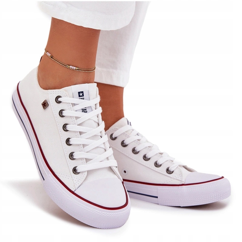 Trampki Damskie Materiałowe Klasyczne Niskie Big Star DD274A232 Białe 40