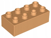 

Lego Duplo 3011 Klocek 2X4 nugat Nowy (12g)