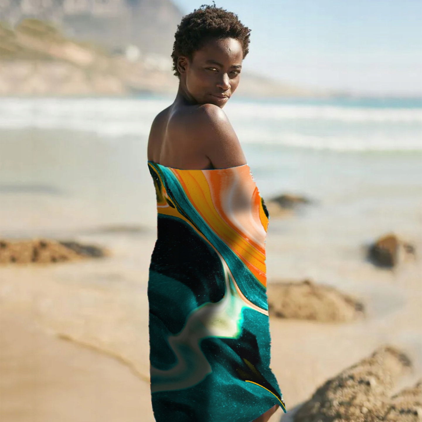 RĘCZNIK PLAŻOWY KĄPIELOWY DUŻY SZYBKOSCHNĄCY 70x140 BASEN PLAŻA Cechy dodatkowe szybkoschnący