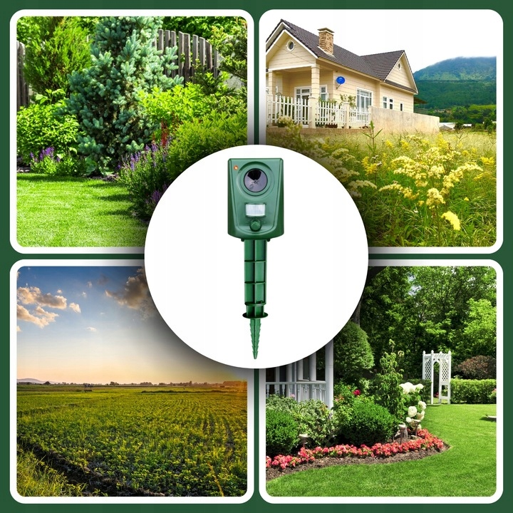 Odstraszacz Zwierząt Kotów Psów Saren Dzików Ptaków Lokalizator Ruchu