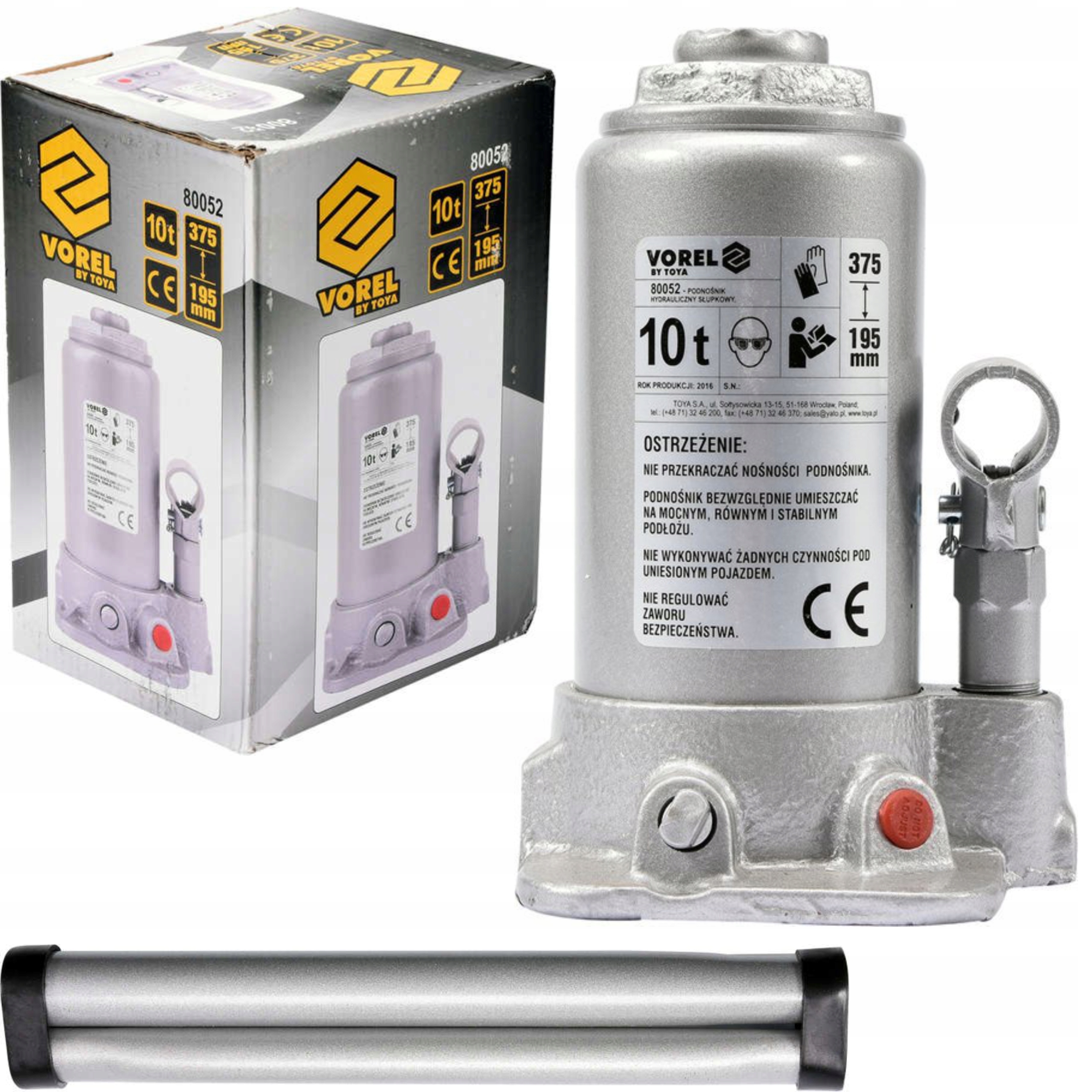 ГИДРАВЛИЧЕСКИЙ ДОМКРАТ VOREL 10T