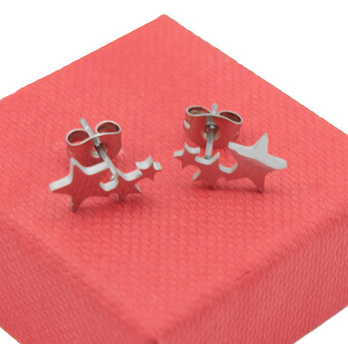 

Kolczyki Srebrne Gwiazdki Trio 4 Stal Szlachetna