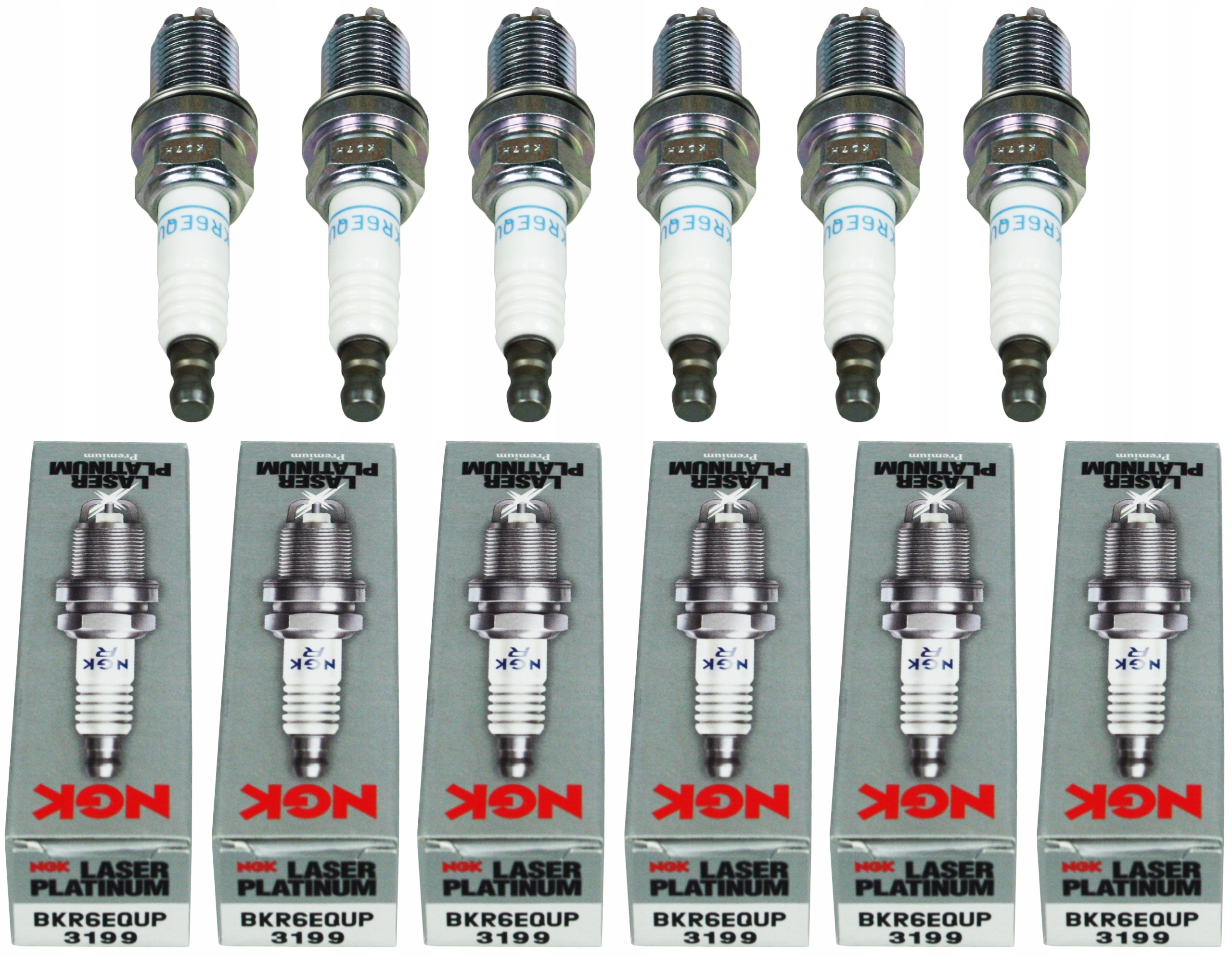 

6x Ngk Świece Zapłonowe Platinum BKR6EQUP 3199