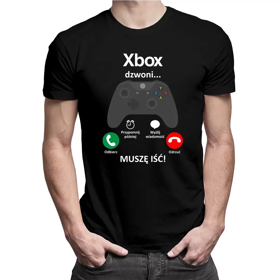 

Xbox dzwoni, muszę iść Męska Koszulka