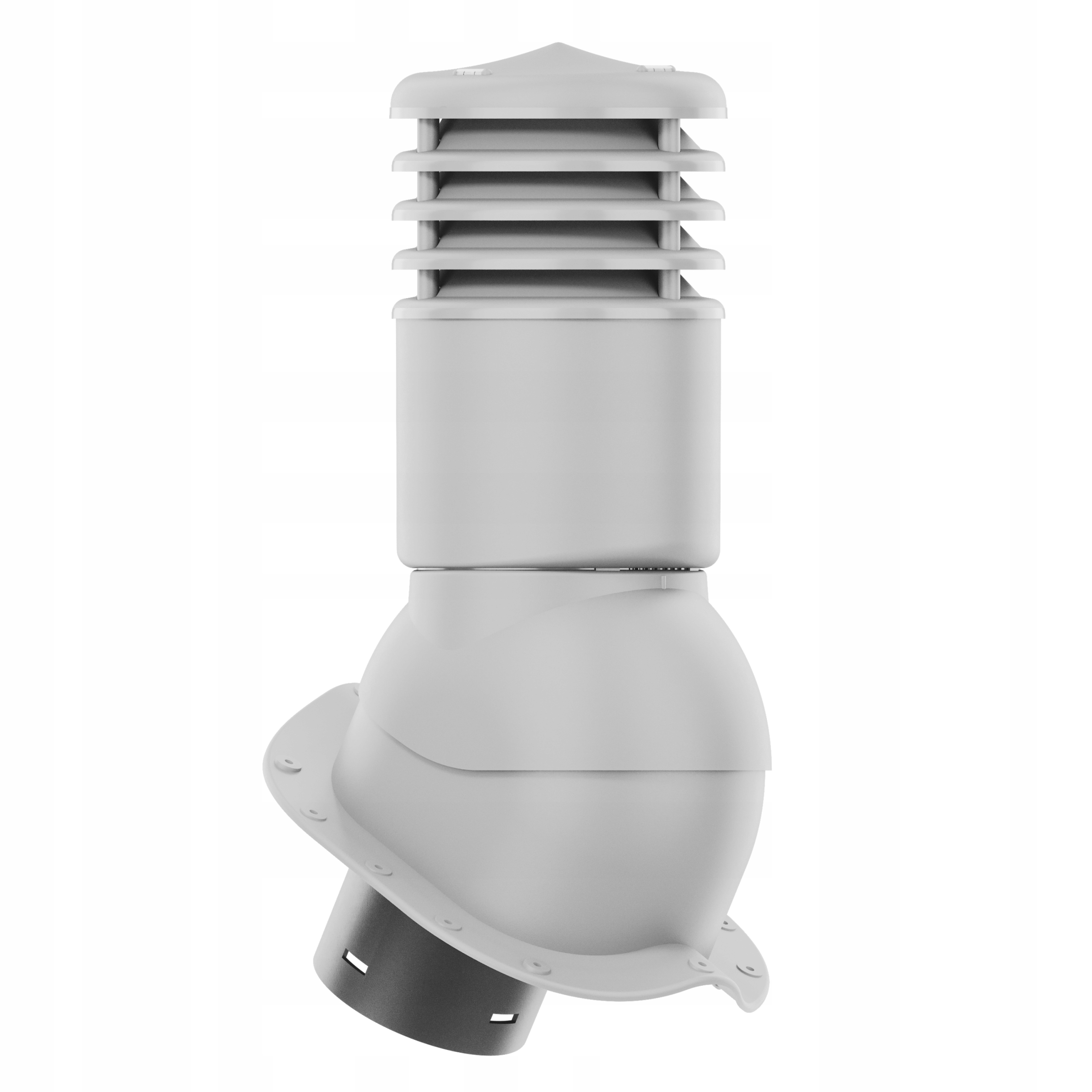 větrací komín Izolovaný Smart fi150 plechová střešní krytina Světle Šedá 7036