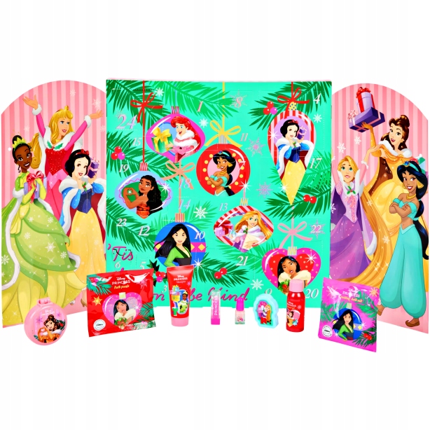 Адвент-календарь Disney Princess, 24 отделения: косметика и уход за волосами и кожей для девочек — фото 2