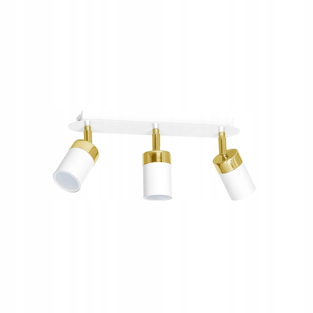 Nástenná stropná lampa spot reflektor Joker 3 biela zlatá, módny glamour