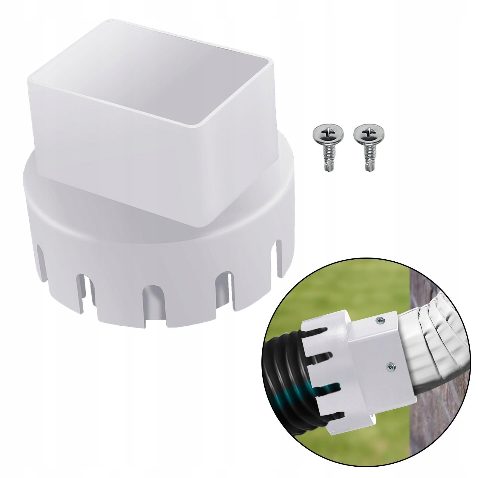 Adapter rury spustowej, biały Długość (cm) 12.5