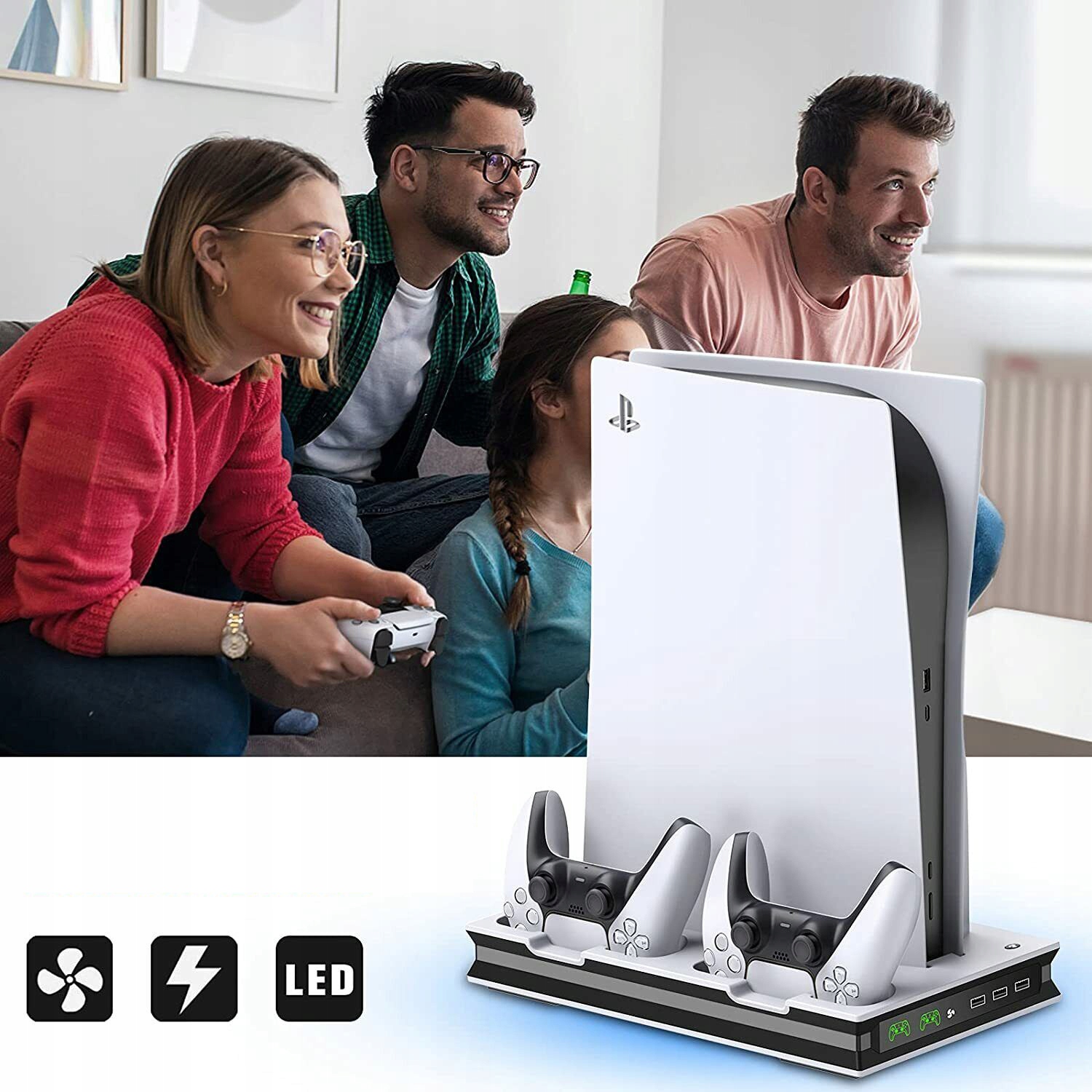 ŁADOWARKA PADY PODSTAWKA CHŁODZĄCA STACJA DLA PS5 Kod producenta ndc0477