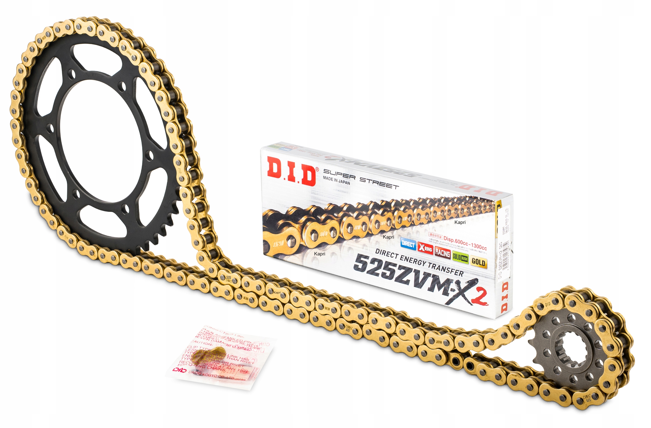 Sada pohonu Kawasaki ZX-10R 06-07r Ninja Ozubení Řetěz ZVMX-2 Gold
