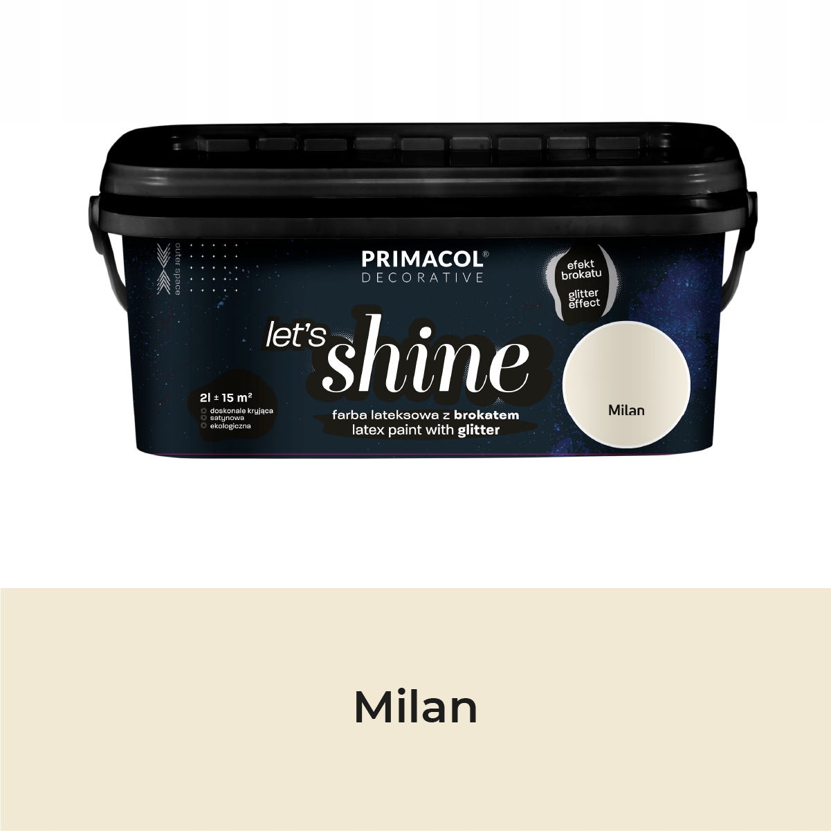 Primacol Let's Shine Dekorativní Barva Se Třpytkami Milan 2L Béžová