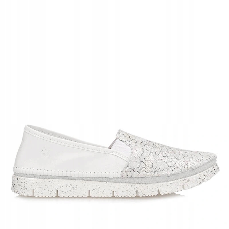 Dámské polobotky Maciejka 03512-70/00-0 bílo-stříbrné, kožené