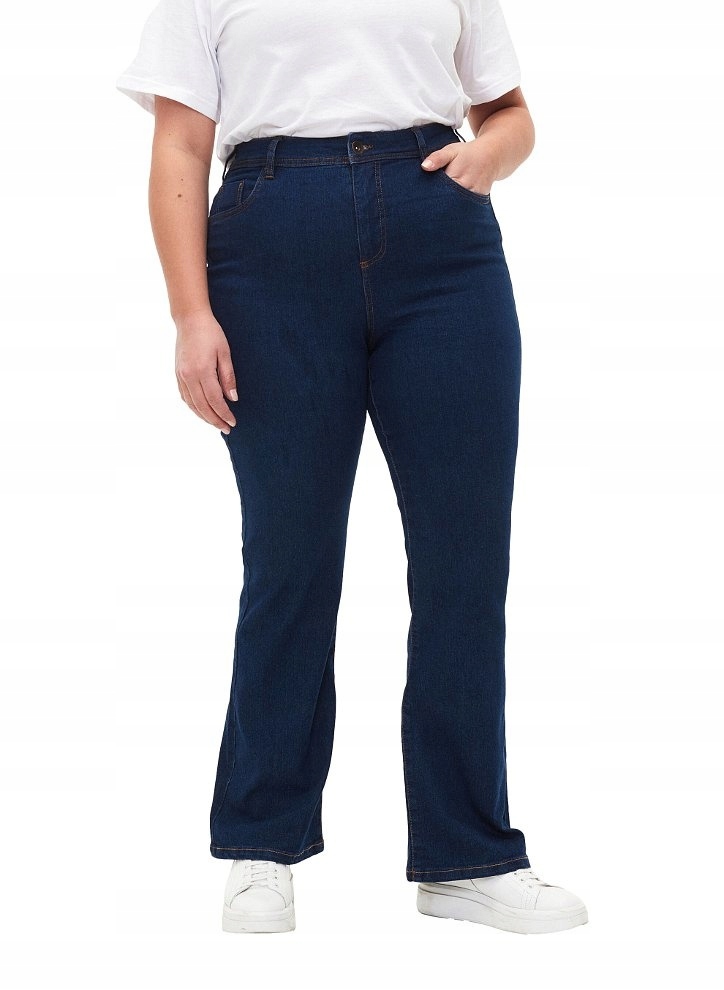 Plus Size Zizzi Džíny Bootcut Vysoký Pas 001C 46