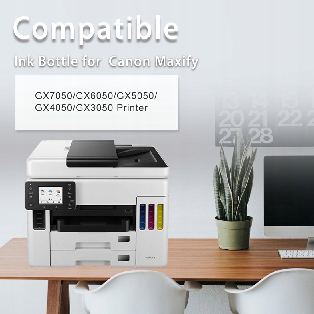 MOLABEL Kompatybilny Zestaw Tuszy GI-56 Do Canon MAXIFY GX7050 GX6050 — miniatura 3