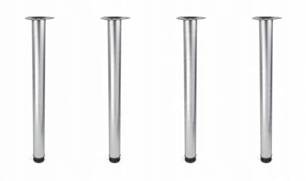 

Nogi do stołu biurka regulacja 710mm srebrne 4 szt