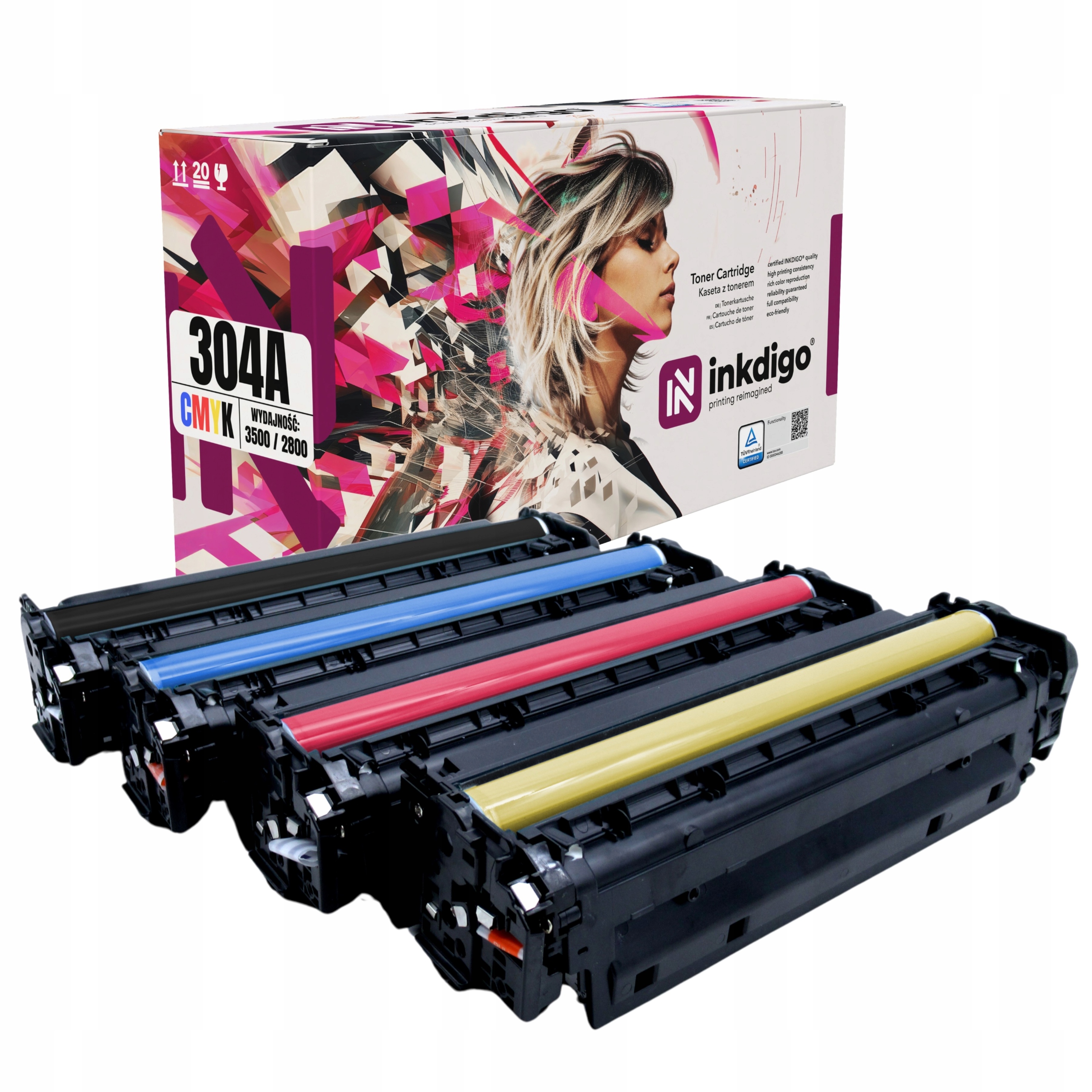 4x Toner pro Hp Color LaserJet CM2320NF Mfp sada pro Hp CP2025dn CM2320fxi