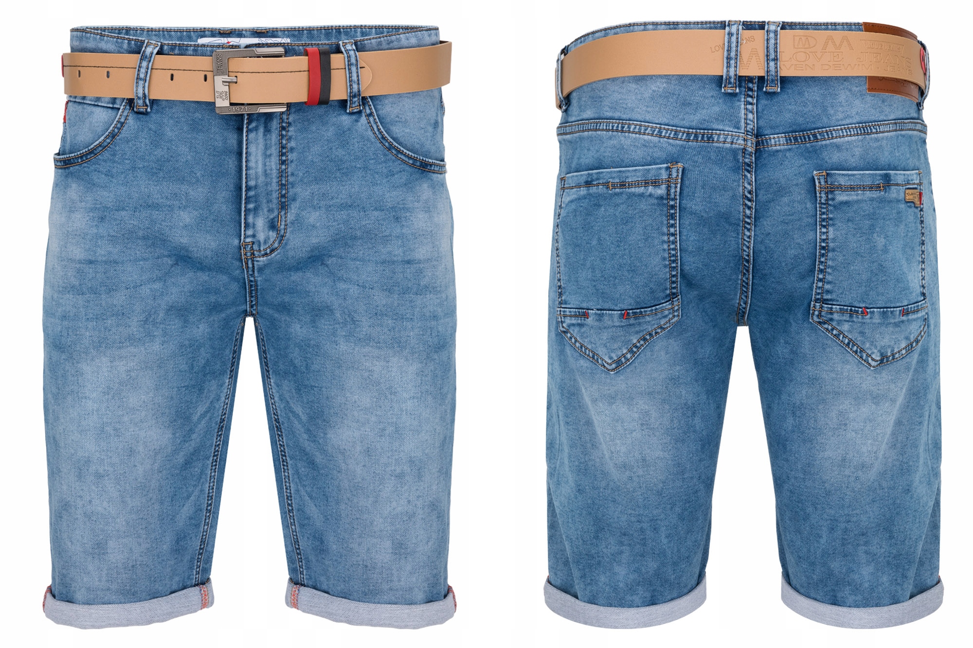 Kraťasy S Páskem, Modré, Oděrky: 31