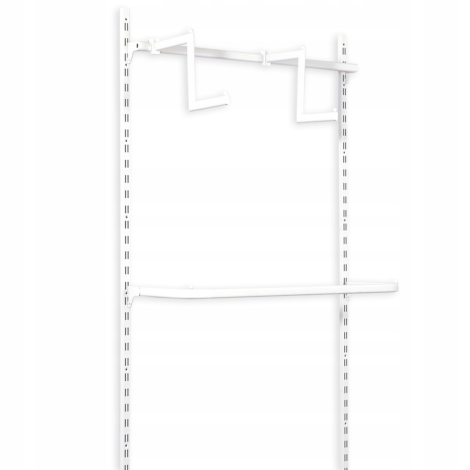 GARDEROBA MODUŁOWA NAŚCIENNA WIESZAK UBRANIA ODZIEŻ SKLEP 100x200 BIAŁA