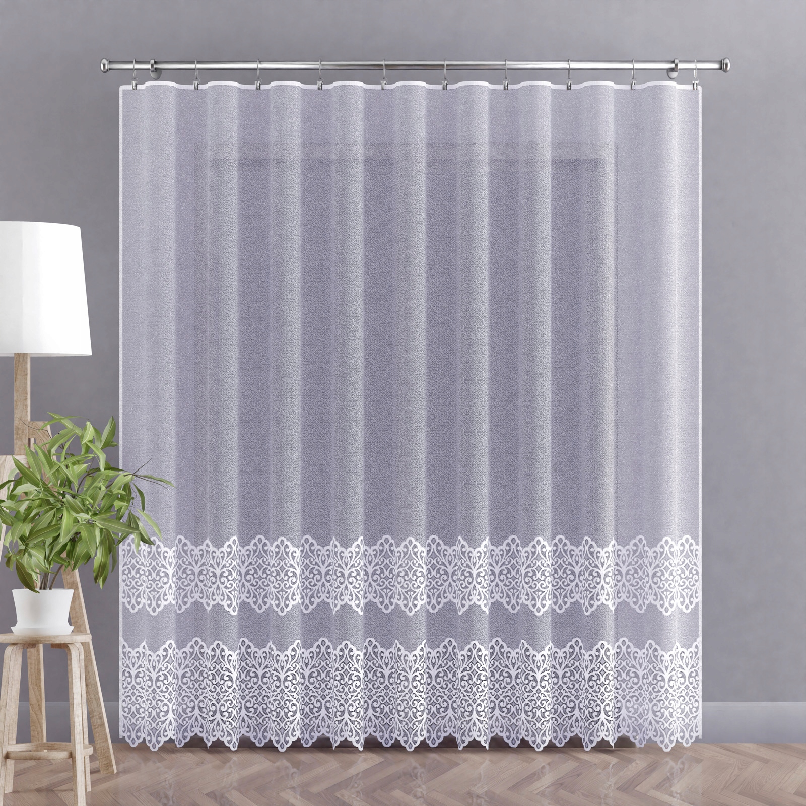 Miroslava 019471 záclona vel 400 x 250 cm rovná (s lemováním)