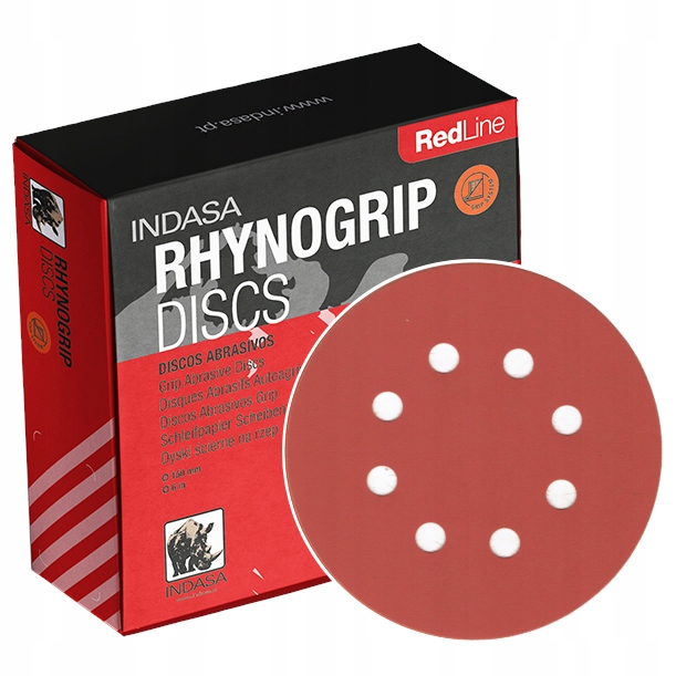 

Indasa Red krążek ścierny rzep 125mm P80 8H x10