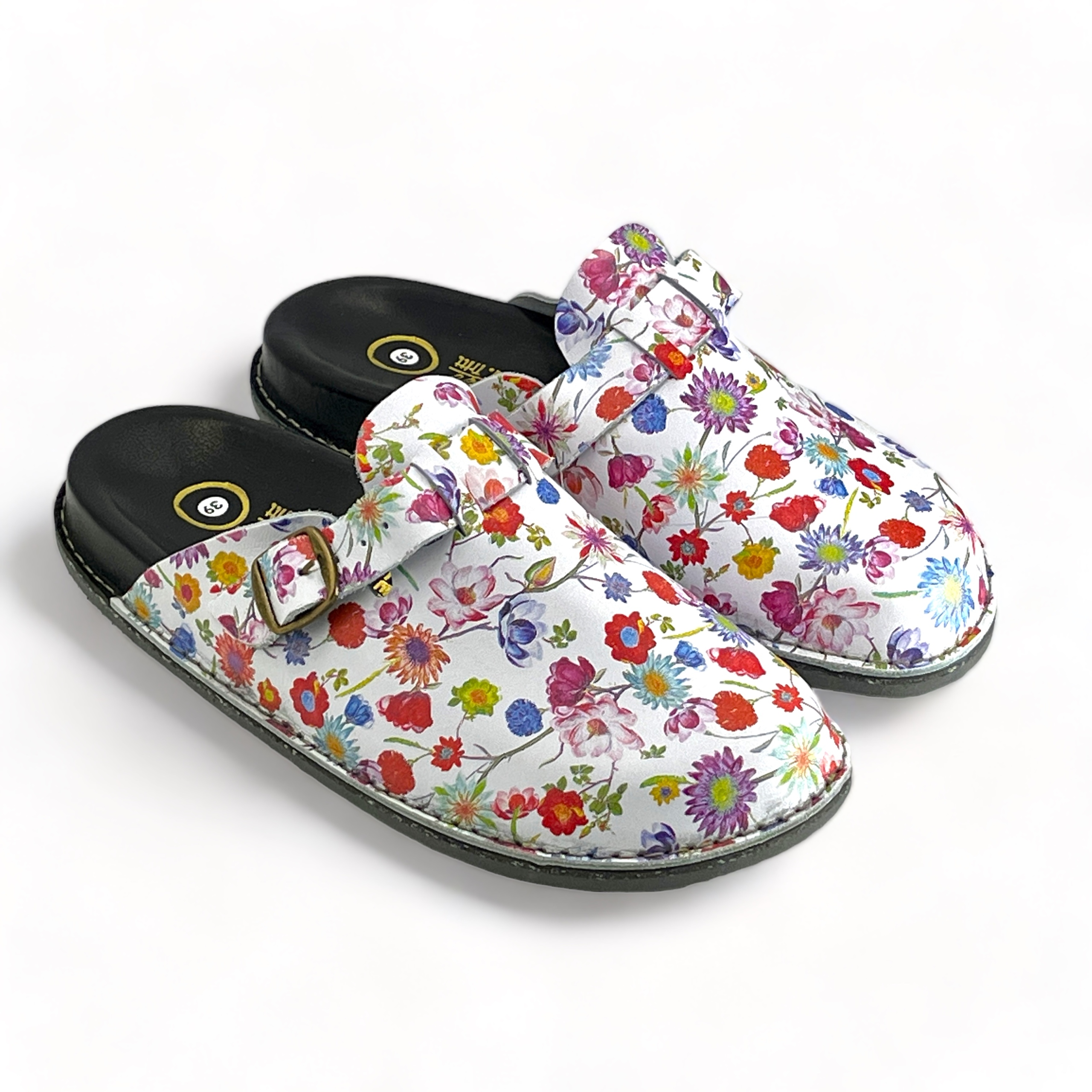 Klapki damskie kwiaty profilowane AnatomicBioKen Marka inna