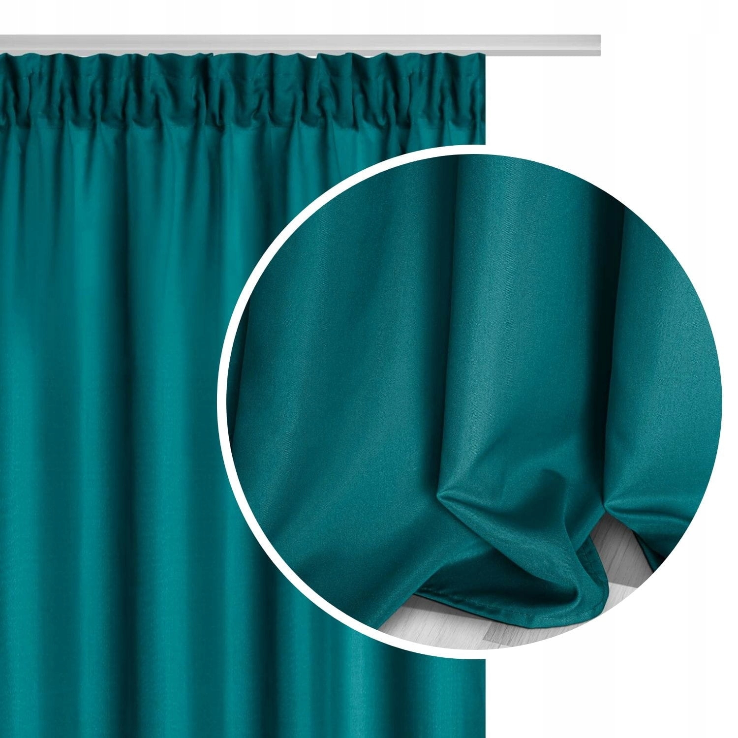 ZASŁONY 140x200 TURKUSOWA VIVA TAŚMA