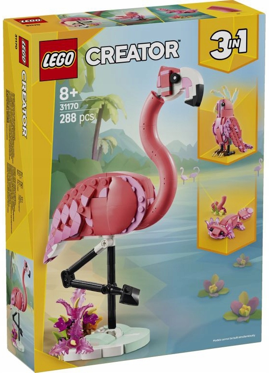 31170 Lego Creator Divoká zvířata: růžový plameňák