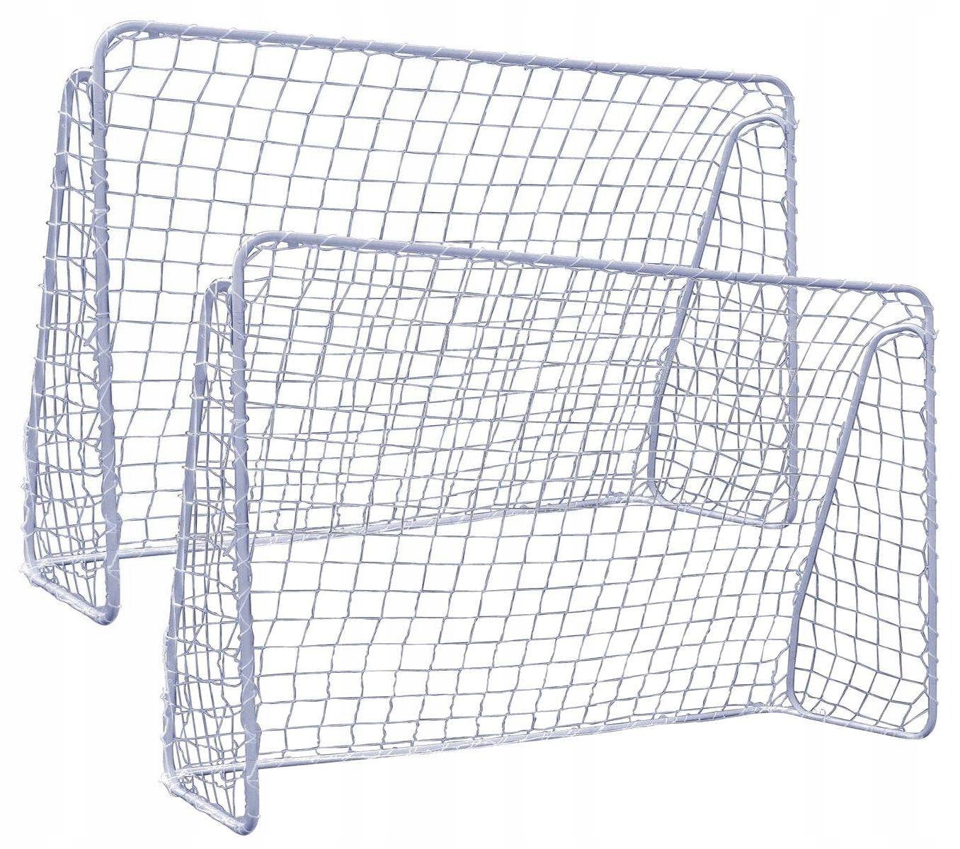 2 BRAMKI PIŁKARSKIE 240x150cm METALOWE DUŻE BRAMKA SIATKA Zestaw Piłkarski Głębokość produktu 90 cm