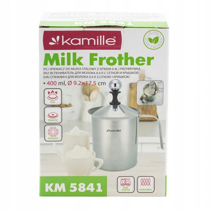 SPIENIACZ DO MLEKA UBIJACZ STALOWY 400ML SP1 Pojemność 800 ml