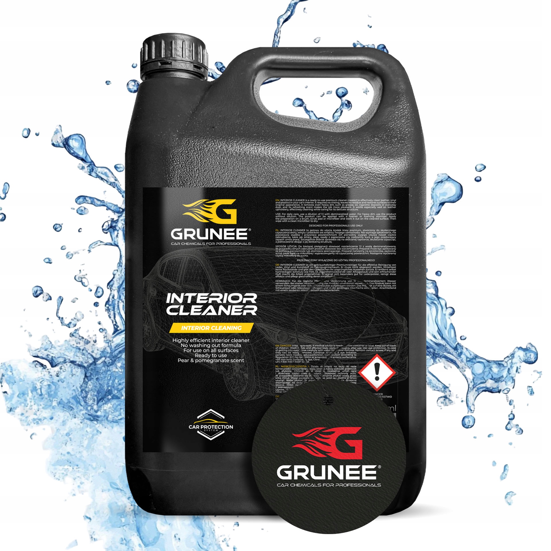 Grunee Interior Cleaner 5L Čistič interiéru auta Dárek