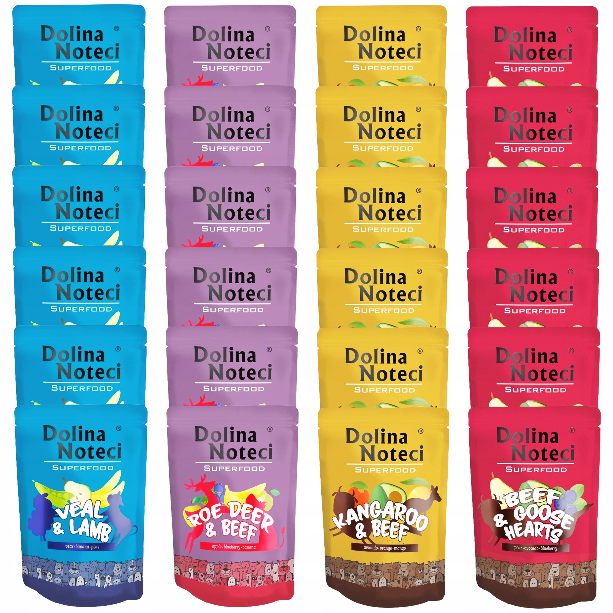 Levně Dolina Noteci Superfood Krmivo mokré pro psa mix chutí 24 x 300 g