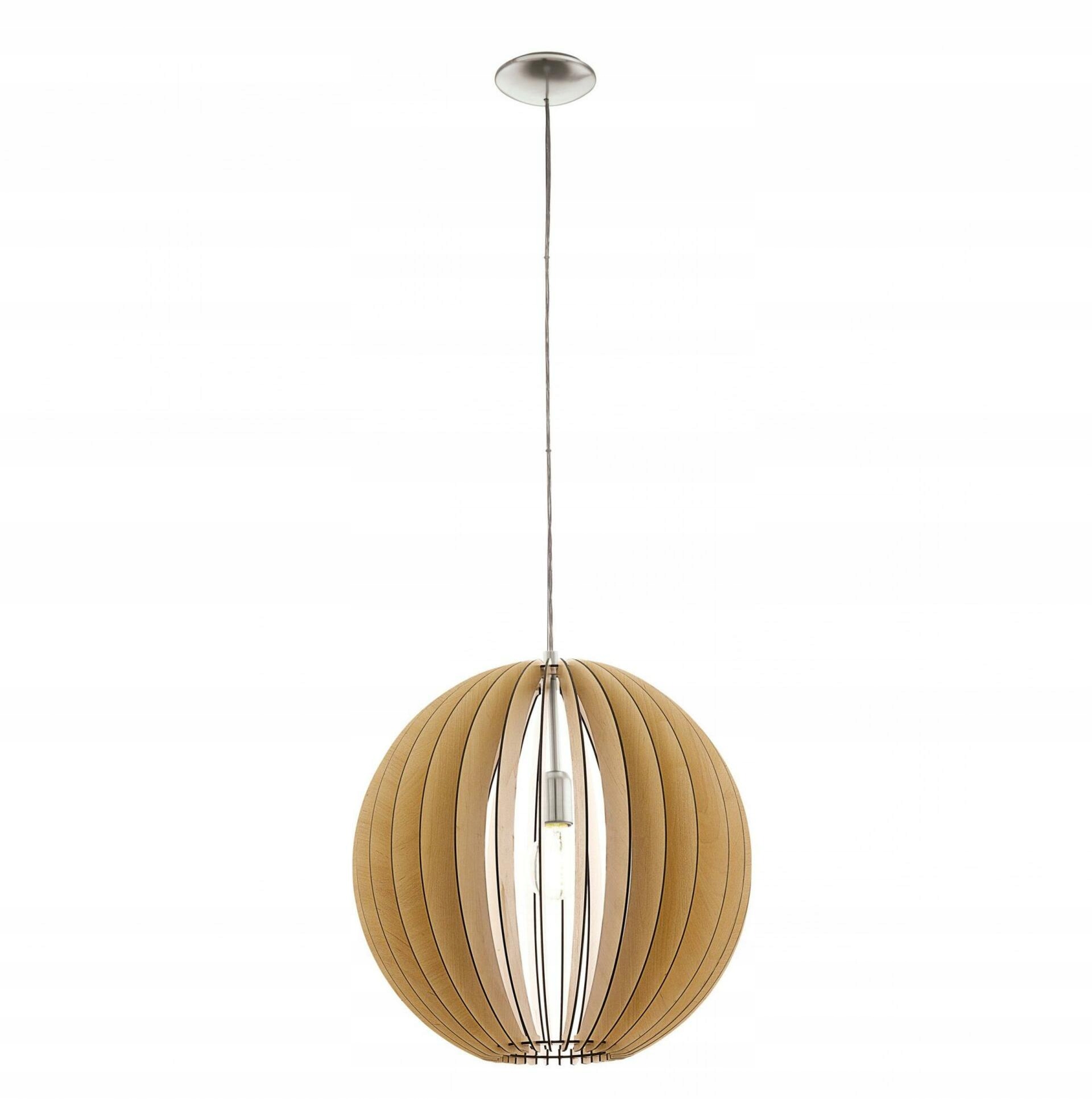 Závesné svietidlo Eglo Cossano E27 60W matný nikel/javor 500mm