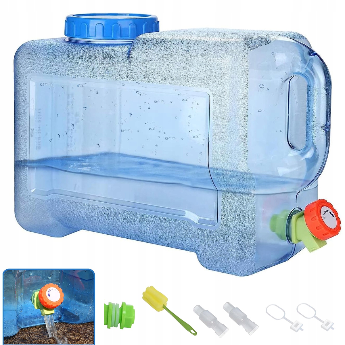 Pojemnik na Wodę z Kranem 12L bańka Kanister z kranikiem