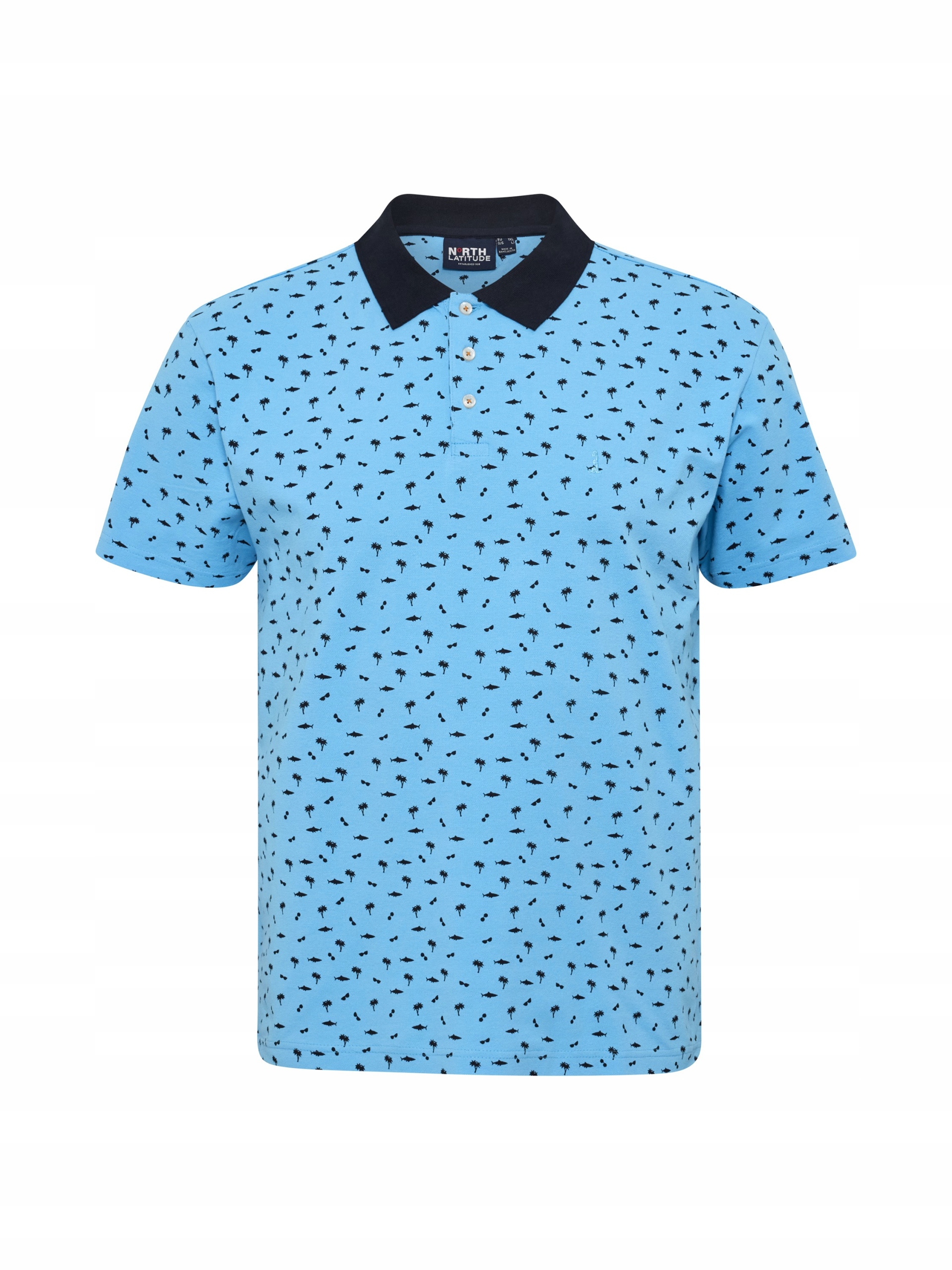 North Latitude Polokošile Se Vzorem Velké Velikosti Tyrkysová 3XL