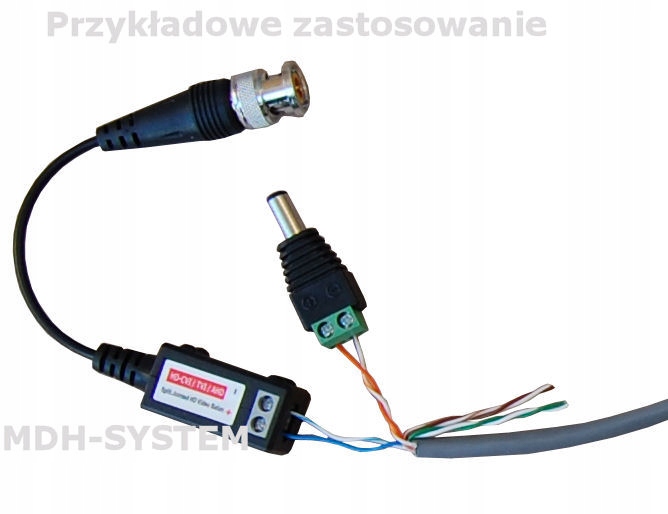 ZESTAW ZŁĄCZY DO KAMER TRANSMISJA PO SKRĘTCE UTP Rodzaj inny