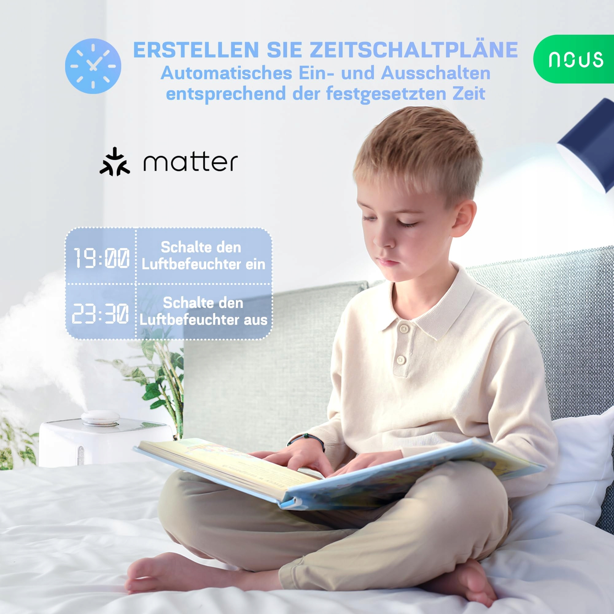 NOUS Matter Smart Gniazdko 16A 3840W Kompatybilne z Alexa Google Home — miniatura 6