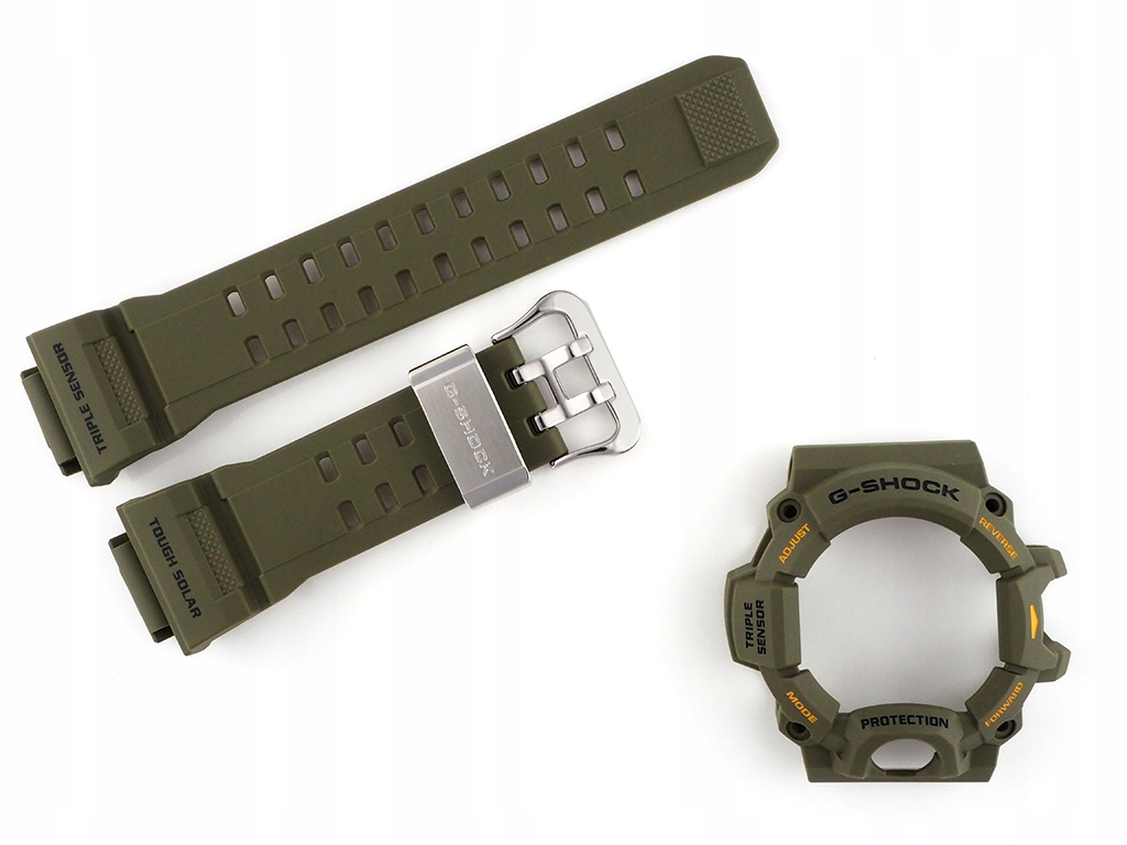 Pásek a bezel komplet Casio G-Shock GW-9400 GW-9400-3 zelený originál