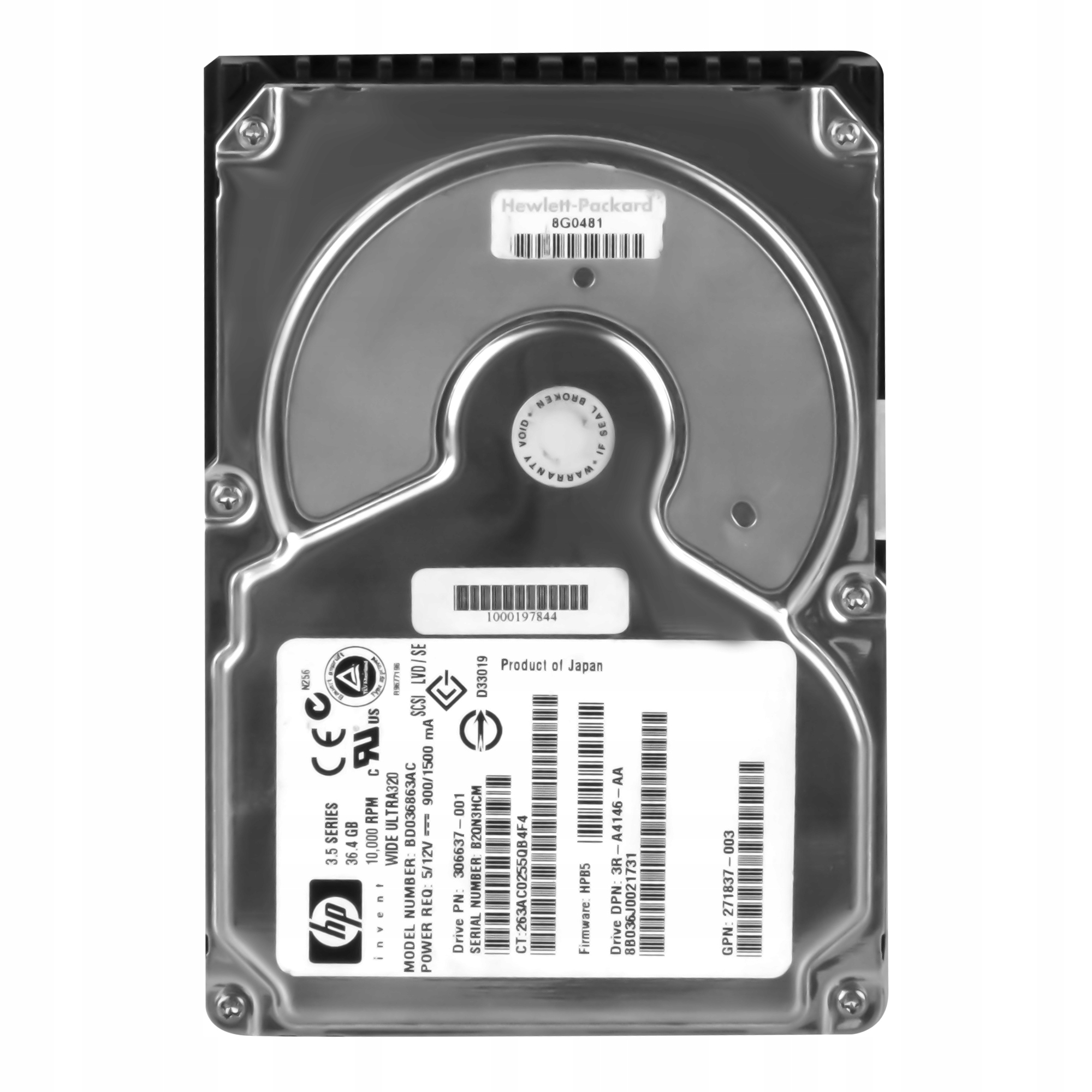 Hp 306637-001 36GB 10K Scsi U320 3.5'' BD036863AC