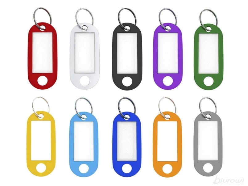 BRELOK IDENTYFIKATOR, ZAWIESZKA DO KLUCZY 10 SZTUK