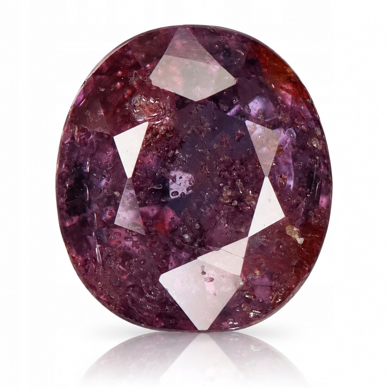 Přírodní safír 1.12 ct Fialový Ovál Tanzanie I2 certifikát Wbd