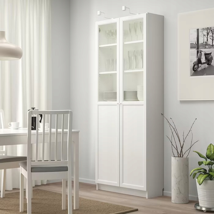 IKEA BILLY OXBERG regał drzwi panelowe 80x202 BIAŁ Kod producenta 69281776