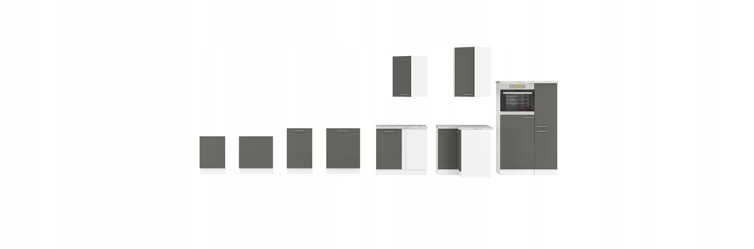 Szafka Lara 80 zlew szary połysk 2 drzwi Marka inna