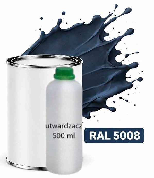 Ral 5008 Polyuretan Akryl 2:1 1 L Tupý Matný Lak Tužidlo Normal 0,5 L