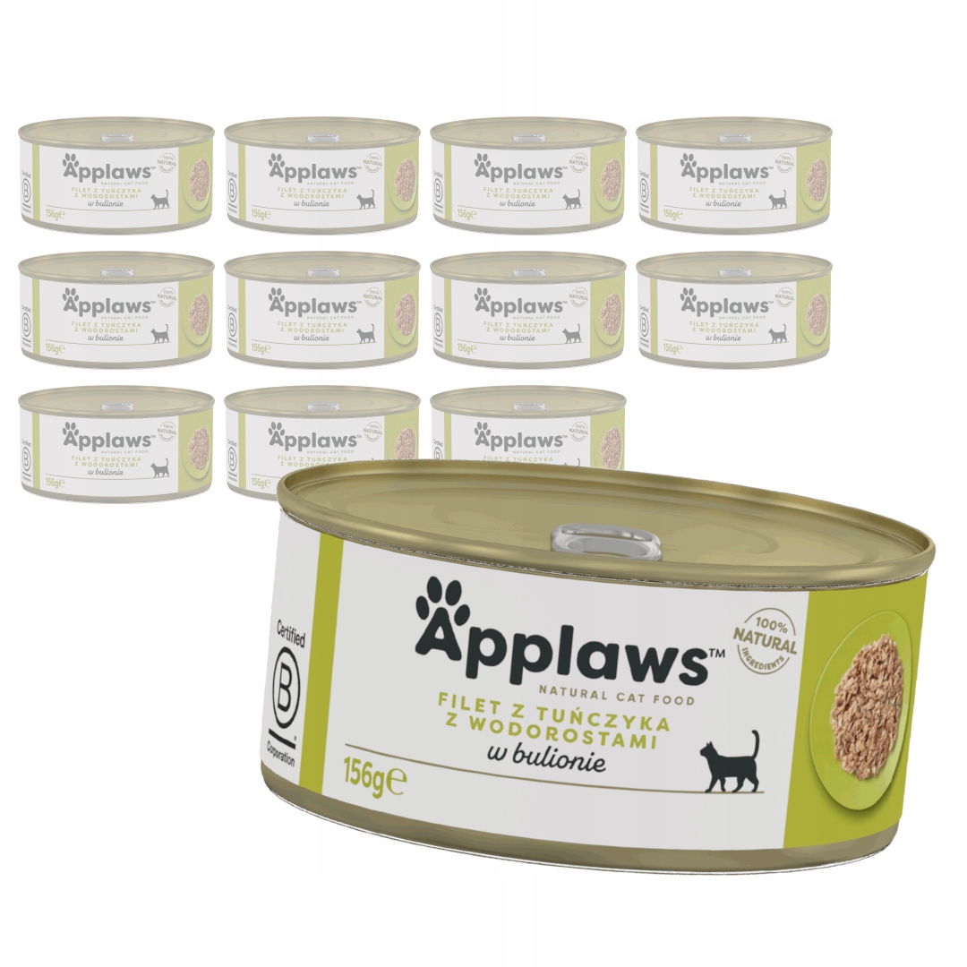 Levně Applaws Mokré Krmivo Pro Kočky 12x156 g Filé z tuňáka Mořské řasy v vývaru